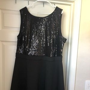 Lane Bryant Black Sequin Dress